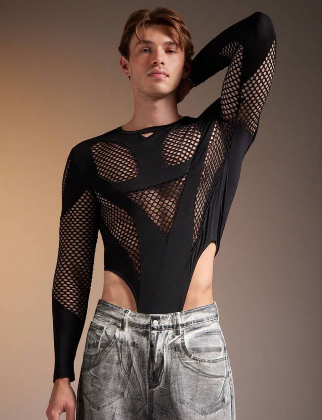 Shadow Mesh Cut- Out Bodysuit